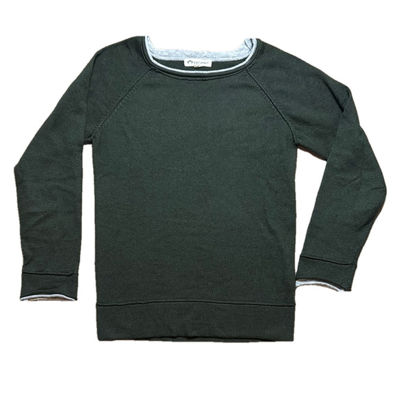 Appaman Size 10 Grey Layered Dark Green Sweater Wool Blend - Picture 1 of 5